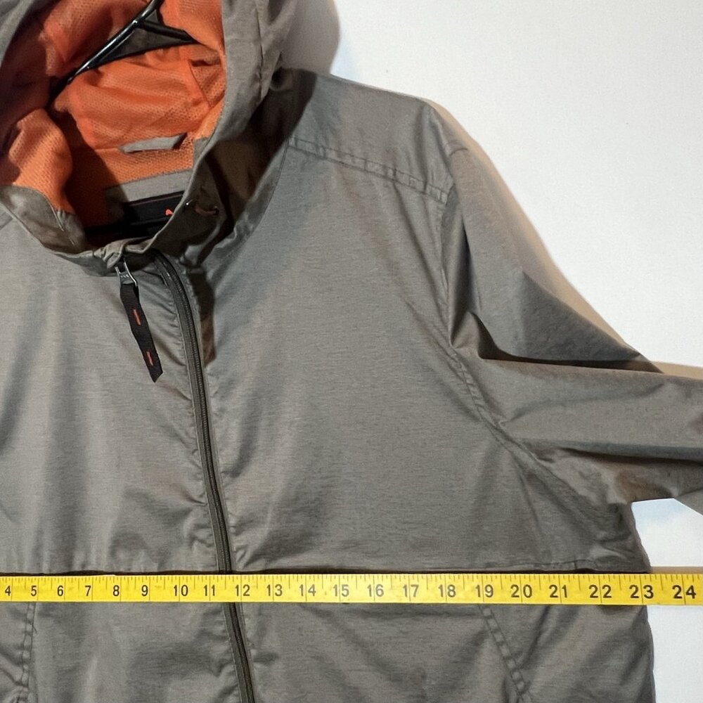 Prana Jacket Hoodie Mens Lightweight Rain Outdoors Size Large Full Zipper Gray - Picture 4 of 12